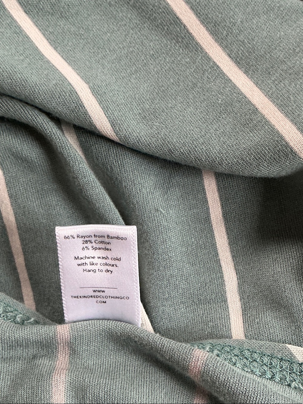 Casual Striped Top - Green/White - Picture 5 of 5